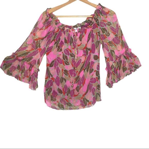Milly blouse, Pink Floral size XS - Picture 2 of 9